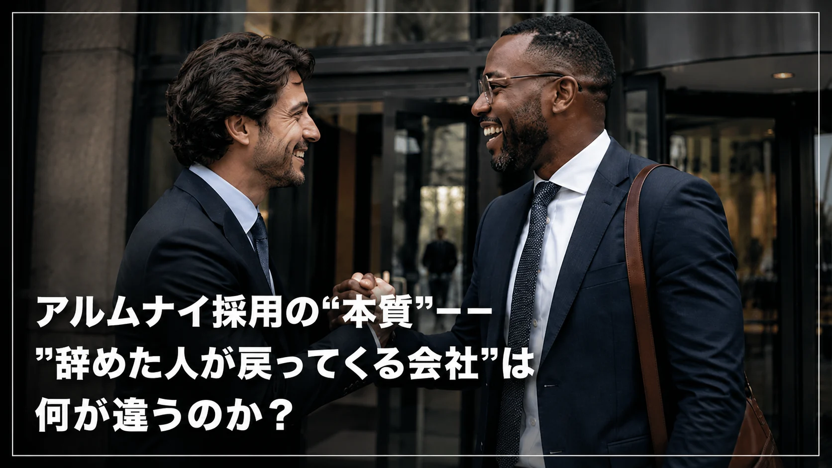 "辞めた人が戻ってくる会社"は何が違うのか？