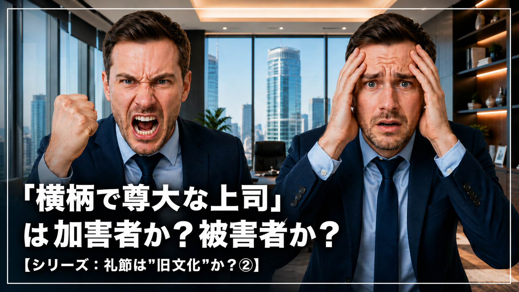 「横柄で尊大な上司」は加害者か？被害者か？【シリーズ：礼節は
